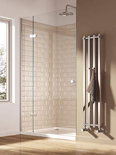 Reina Todi Steel Chrome Designer Heated Towel Rail 800mm x 108mm - Central Heating