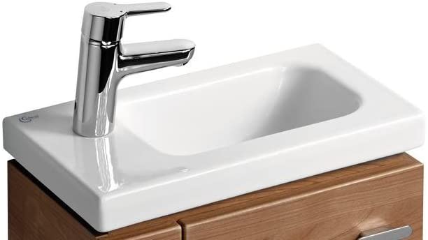 Ideal Standard E133501 White Concept Space 450 mm Guest Furniture Pedestal Washbasin with Left Hand Platform