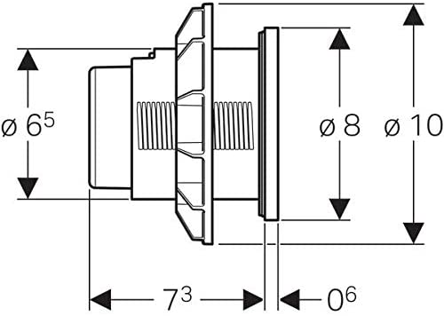 Geberit Remote Actuation Type 01 Pneumatic for 2-Volume Sp. Furniture Handle Alpine White