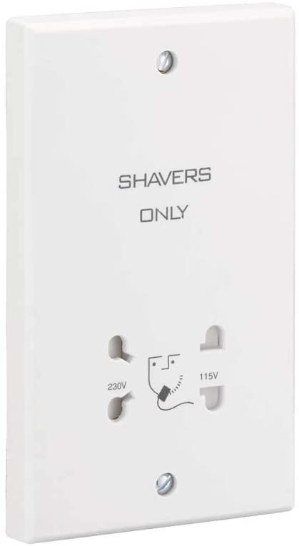 ARLEY P17 Dual Voltage Shaving Socket White Shaving Sockets