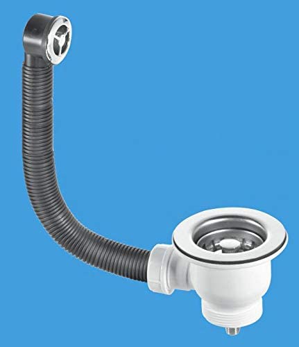 McAlpine 1 1/2‰ۡó� Mini Basket Strainer Waste and Overflow - Stainless Steel FMBSWSS85