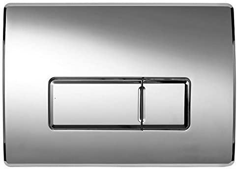 Derwent Macdee Caspia Pneumatic Chrome Dual Flush Plate SYG612CP, Multi-Colour