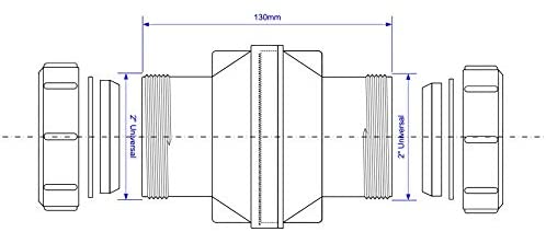 McAlpine 1̴_" in-Line Screened/Filter Pipe Coupling TWILF
