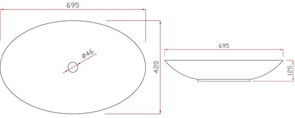 Synergy Pearl 680mm Countertop Basin SY-IVIM2261