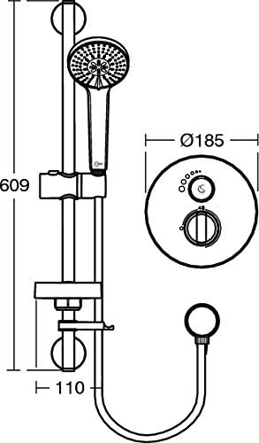 Ideal Standard A5958AA Chrome Concept Easybox Round Thermostatic