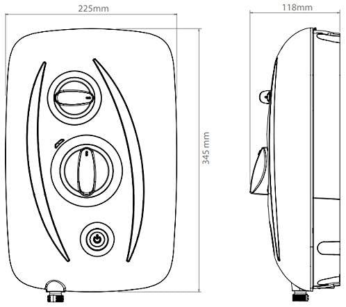 Triton T80Z 10.5kW Electric Shower Thermostatic Fast Fit 5 Spray Handset White
