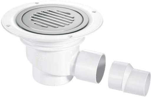 McAlpine 75mm Water Seal Trapped Gully Polished Stainless Steel Clamp Ring and Cover Plate TSG1SS-SL-SC