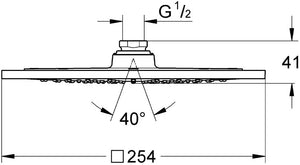 GROHE 27271000 | Rainshower F-Series 10" Head Shower