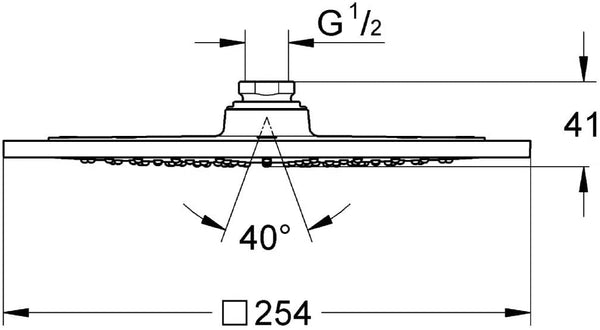 GROHE 27271000 | Rainshower F-Series 10" Head Shower