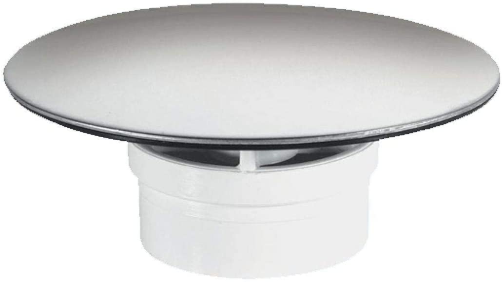 McAlpine 1̴_" Mushroom Flange for Trap 85mm CP Stainless Steel STW85SSM