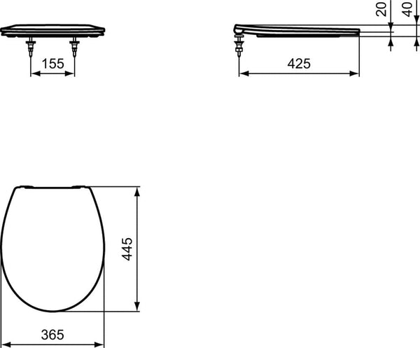 Armitage Shanks E131601 Sandringham 21 Normal Close seat Toilet, White