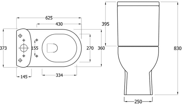 Synergy Tilly Close Coupled Cistern SY-TIL08
