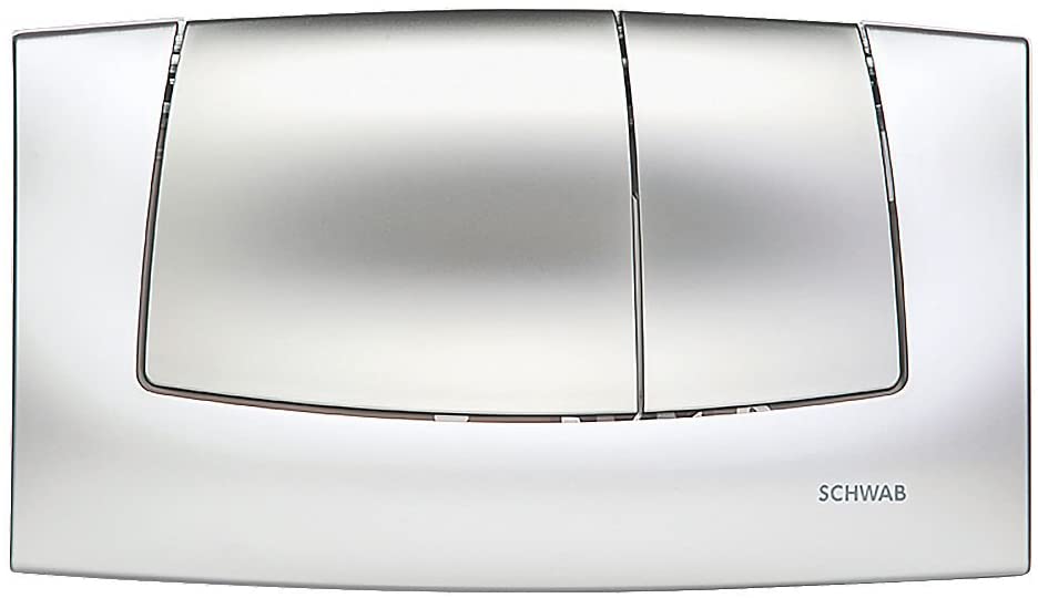 Fluidmaster Schwab Onda 227747 Dual-Flush Flushing Plate Gloss/Matt Chrome