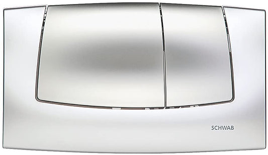 Fluidmaster Schwab Onda 227747 Dual-Flush Flushing Plate Gloss/Matt Chrome