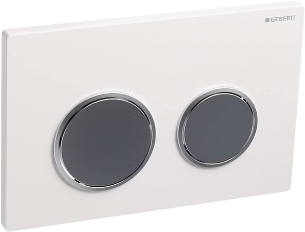 Geberit Omega 20 115085KH1 115085KH1 Actuator Plate with 2 Flush Quantities, high-Gloss Chrome-Plated/Silky-Gloss Chrome-Plated