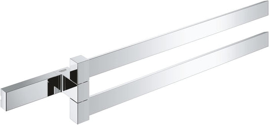GROHE Selection Cube 40768000 Bathroom Accessories Double Towel Rail Metal Chrome
