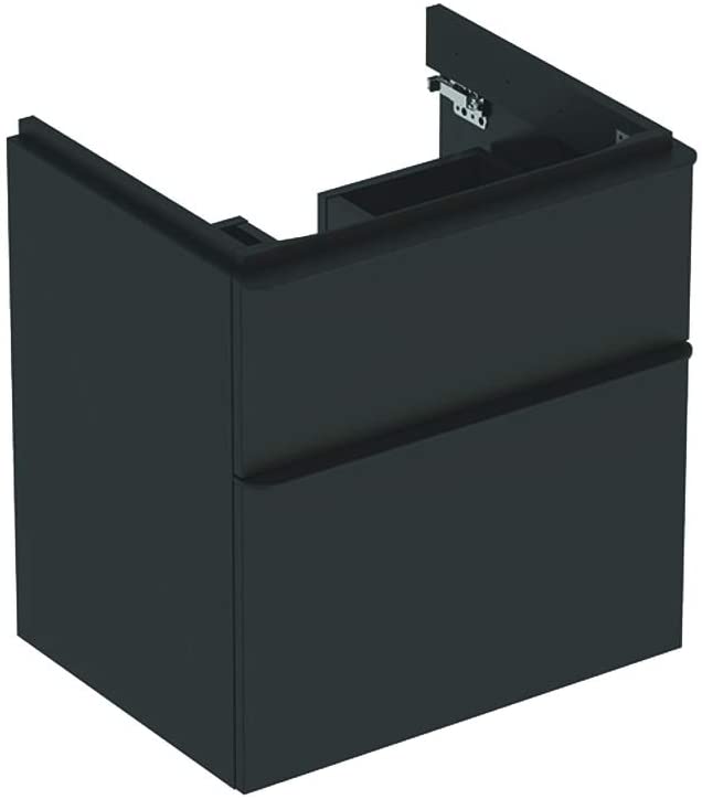 Geberit Smyle Square Vanity unit, 500.352, 584x617x470mm, with 2 drawers, colour: White high gloss lacquer - 500.352.00.1