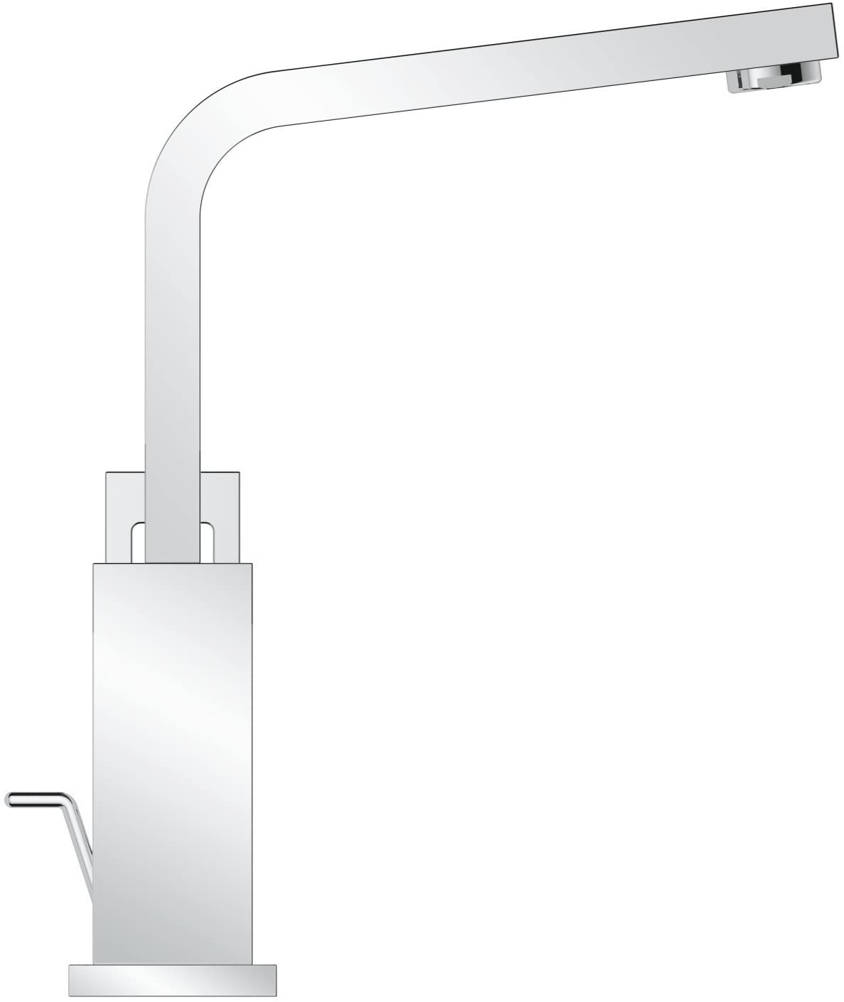 GROHE Eurocube Pillar Tap (Smooth Body, Short Spout and Ecojoy)