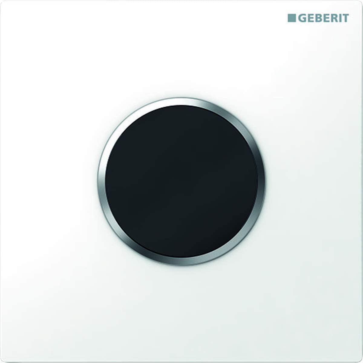Geberit 116.035. KL. 1åʉÛÒåÊElectronic Discharge System Sigma10, Battery, White/Matt Chrome/Matt Chrome