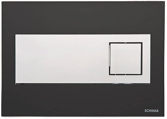 Fluidmaster Schwab Caro 384645 Dual-Flush Flushing Plate Black