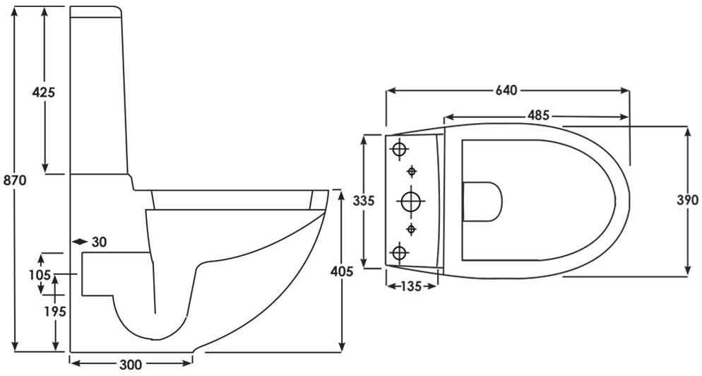 Synergy Lyon Close Coupled Dual Flush Cistern SY-LYON05