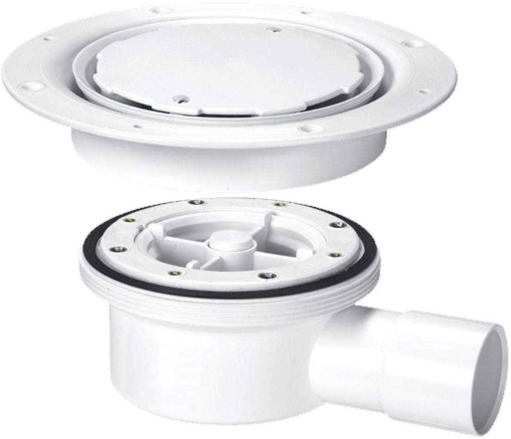 McAlpine Two-Piece Valve Shower Gully for Sheet Flooring VSG52WH