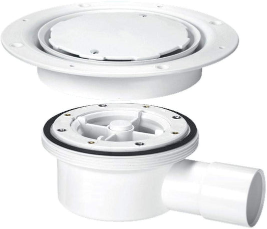 McAlpine Two-Piece Valve Shower Gully for Sheet Flooring VSG52WH