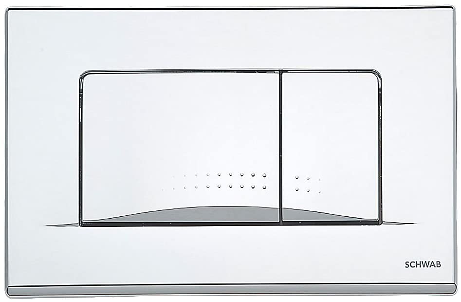 Fluidmaster Schwab Dots Duo 257429 Dual-Flush Flushing Plate Gloss Chrome