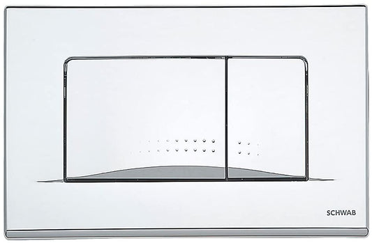 Fluidmaster Schwab Dots Duo 257429 Dual-Flush Flushing Plate Gloss Chrome