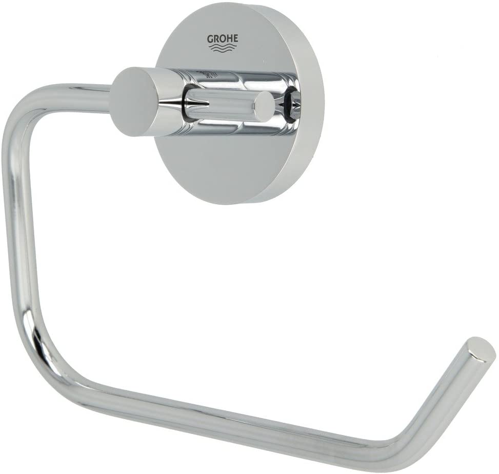 GROHE Essentials Paper Holder with Lid Silver