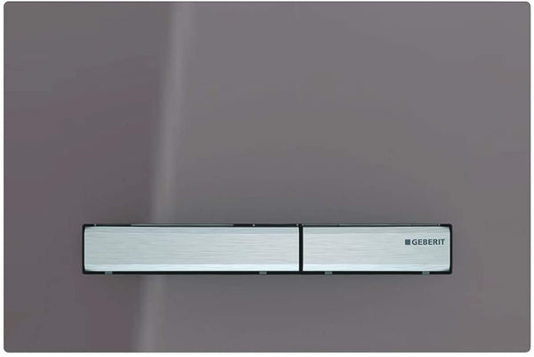 Geberit Sigma 50 115788SQ2 Actuator Plate for 2 Flushes, Front Operation, Glass Umber