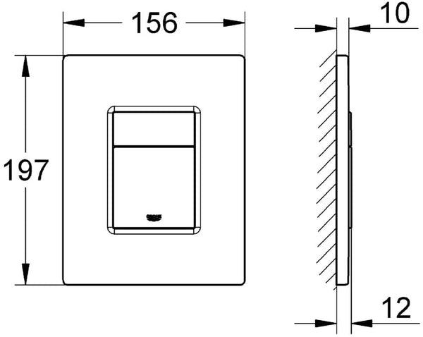 GROHE 38732000 | Skate Cosmopolitan WC Wall Plate