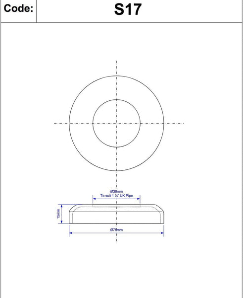 McAlpine 1̴_" Flange for HDPE Pipe S17