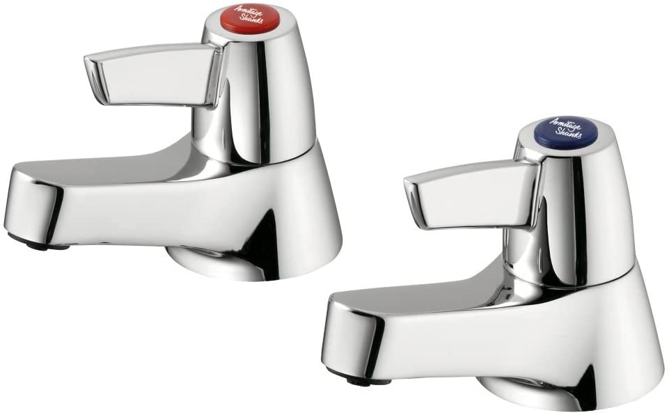 Armitage Shanks Sandringham 21 Bath Pillar Bathroom Taps Pair