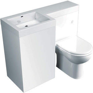 Arley Venice White Gloss Back to Wall Unit
