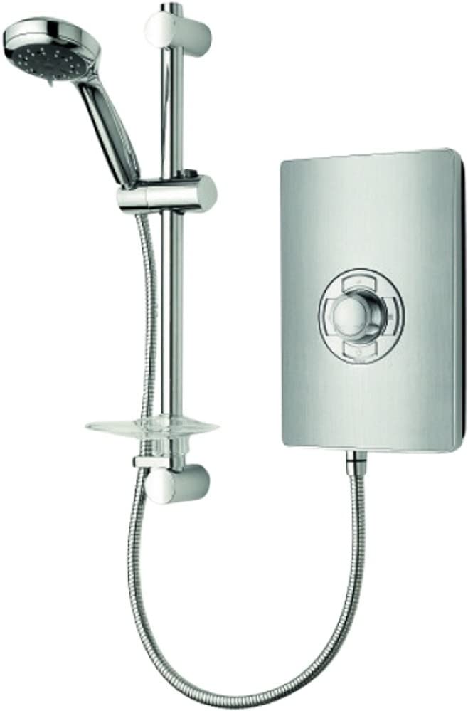 Triton ASP08BRSTL Aspirante Electric Shower, Brushed Steel