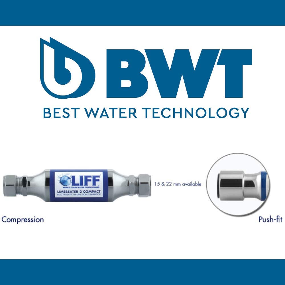 BWT LBC215V2 LIFF LIMEBEATER Compression Electrolytic Scale Conditioner, Chrome Finish