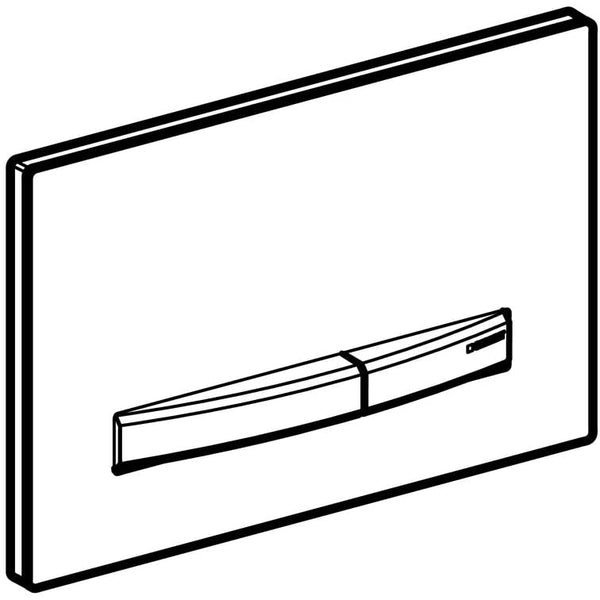 Geberit Sigma 50 115788SD2 Actuator Plate for 2 Flushes, Front Operation, Mirrored Smoke Glass