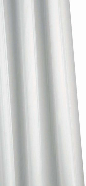 Croydex Professional Plain White Textile Shower Curtain