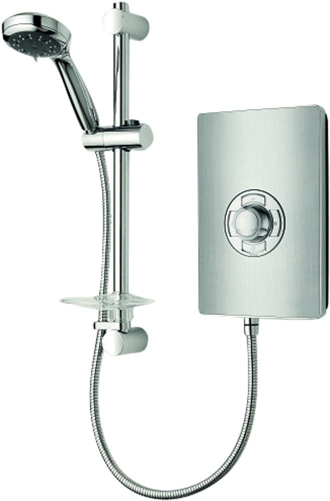 Triton Aspirante 9.5kw Electric Shower - Brushed Steel