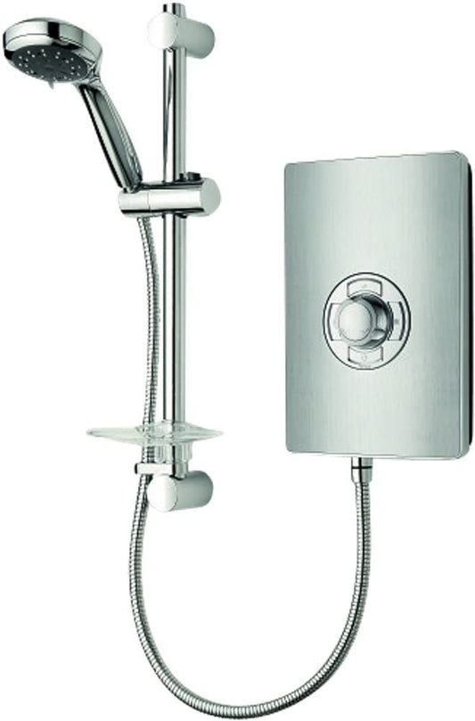 Triton Aspirante 9.5kw Electric Shower - Brushed Steel