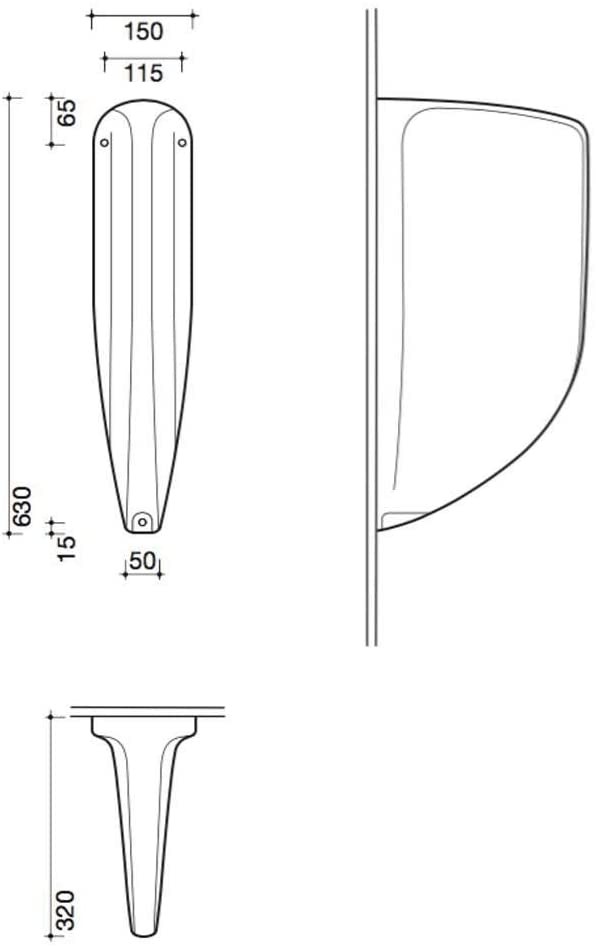 Arley Stirling/Warwick Urinal Divider Arley Urinal Division