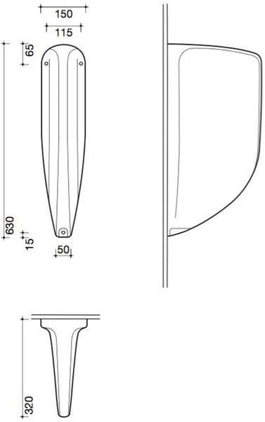 Arley Stirling/Warwick Urinal Divider Arley Urinal Division