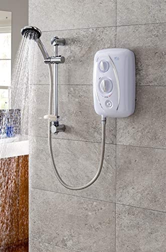Triton T80Z 8.5kW Electric Shower Thermostatic Fast Fit 5 Spray Handset White