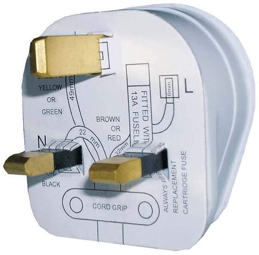 ARLEY P13W 13A Fused 3 Pin Plug Top 107GP13W