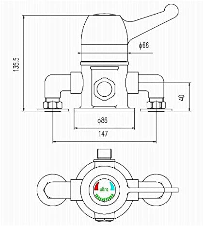 Exposed Sequential Thermostatic Shower Valve TMV3