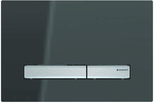Geberit Sigma 50 115788SD2 Actuator Plate for 2 Flushes, Front Operation, Mirrored Smoke Glass