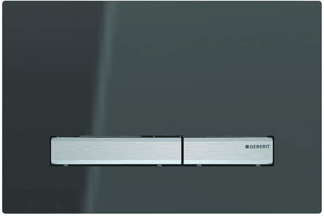 Geberit Sigma 50 115788SD2 Actuator Plate for 2 Flushes, Front Operation, Mirrored Smoke Glass