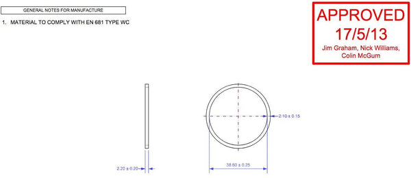MCALPINE 1å_" Trap Inlet Washer RW2