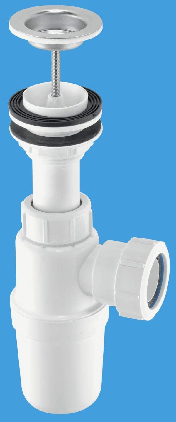 McAlpine Adjustable Inlet Basin Trap with Centre Pin Waste with 40mm Mutlifit Outlet AA10W